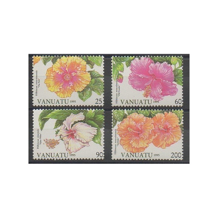 Timbres - Vanuatu - 1995 - No 968/971 - Fleurs