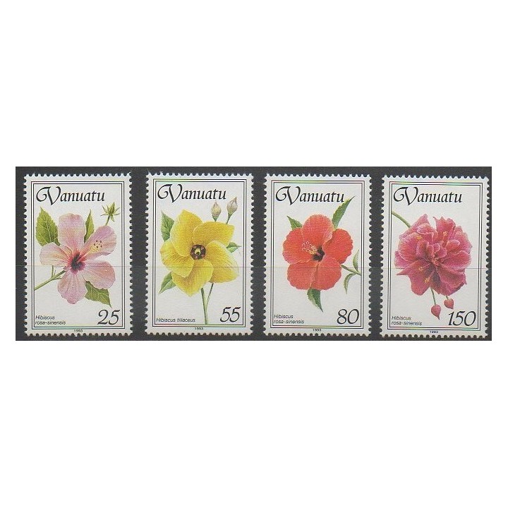 Timbres - Vanuatu - 1993 - No 903/906 - Fleurs