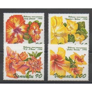 Stamps - Vanuatu - 1996 - Nb 1017/1020 - Flowers