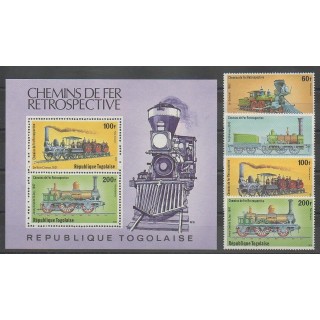 Timbres - Togo - 1979 - No PA390/PA393 - BF130 - Trains