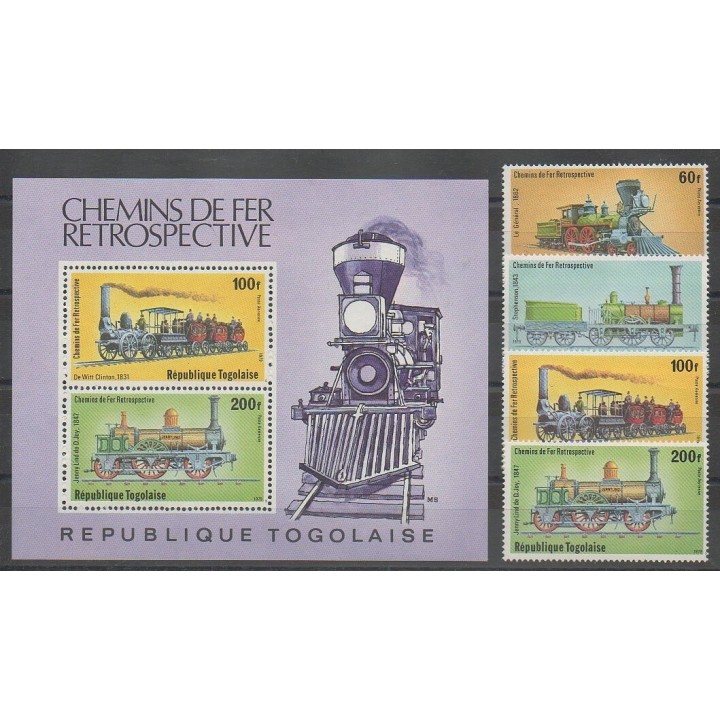 Timbres - Togo - 1979 - No PA390/PA393 - BF130 - Trains