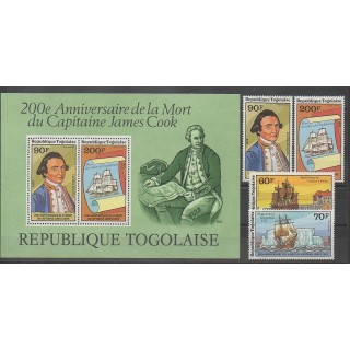 Timbres - Togo - 1978 - No PA373/PA376 - BF125 - Bateaux