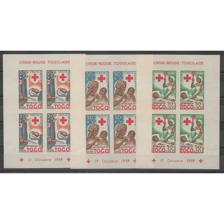 Stamps - Togo - 1959 - Nb BF2/BF4ND - Health