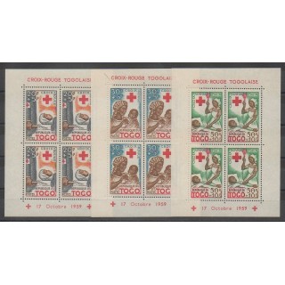 Timbres - Togo - 1959 - No BF2/BF4 - Santé ou Croix-Rouge