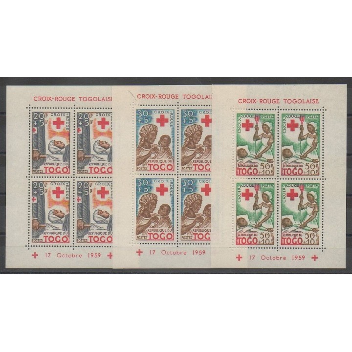 Stamps - Togo - 1959 - Nb BF2/BF4 - Health