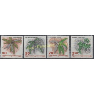 Timbres - Thème flore - Liechtenstein - 1992 - No 986/989