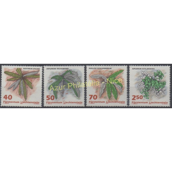 Timbres - Thème flore - Liechtenstein - 1992 - No 986/989