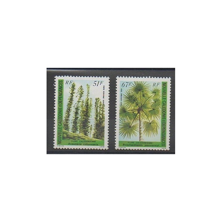 Timbres - Nouvelle-Calédonie - Poste aérienne - 1984 - No PA238/PA239 - Arbres