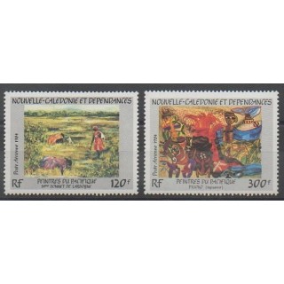 Timbres - Nouvelle-Calédonie - Poste aérienne - 1984 - No PA245/PA246 - Peinture