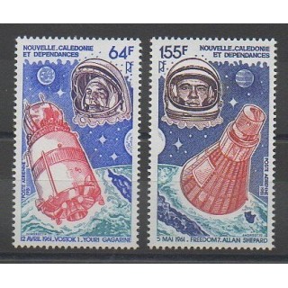 Timbres - Nouvelle-Calédonie - Poste aérienne - 1981 - No PA212/PA213 - Espace