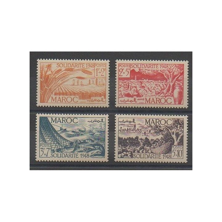 Timbres - Maroc  - 1949 - No 271/274