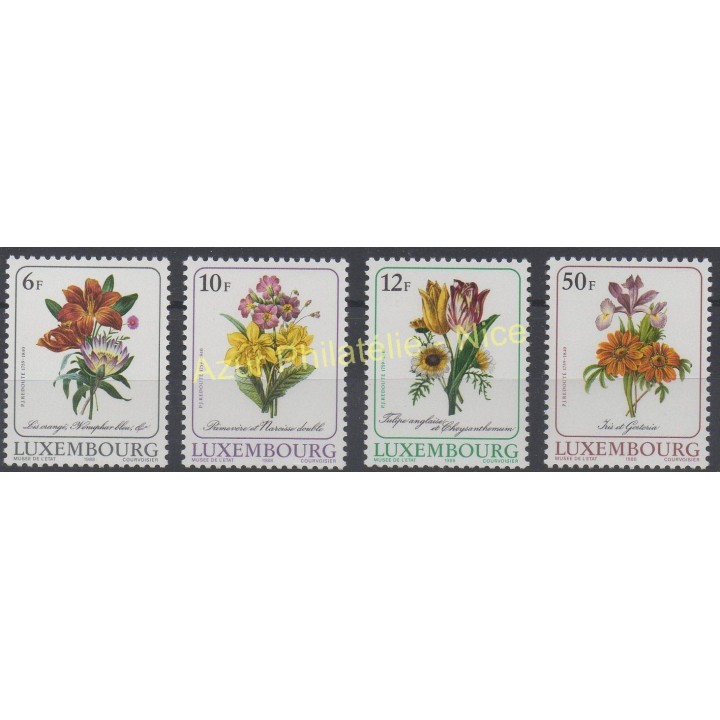 Timbres - Thème fleurs  - Luxembourg - 1988 - No 1140/1143