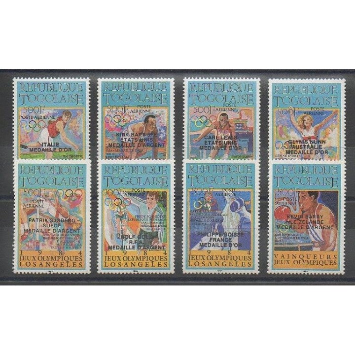 Timbres - Togo - 1986 - No PA594/PA601 - Jeux Olympiques d'été