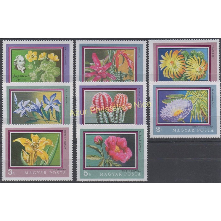 Timbres - Thème fleurs  - Hongrie - 1971 - No 2177/2184