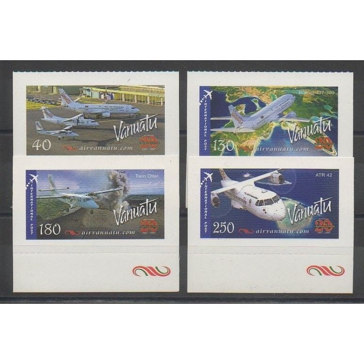 Timbres - Vanuatu - 2007 - No 1298/1301 - Avions