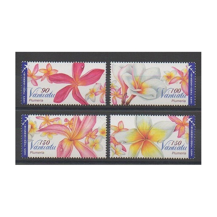Timbres - Vanuatu - 2009 - No 1345/1348 - Fleurs