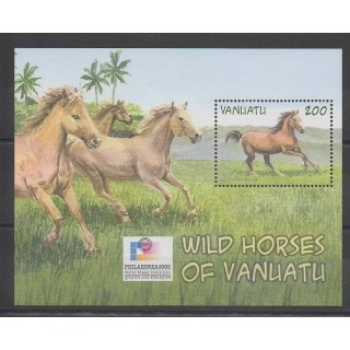 Stamps - Vanuatu - 2002 - Nb BF44 - Horses
