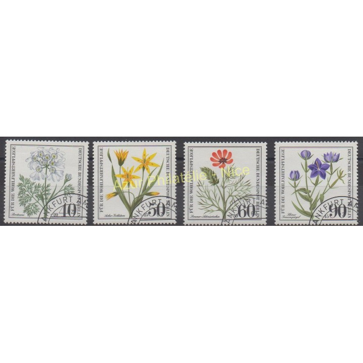 Timbres - Thème fleurs  - Allemagne occidentale (RFA - Berlin) - 1980 - No 590/593