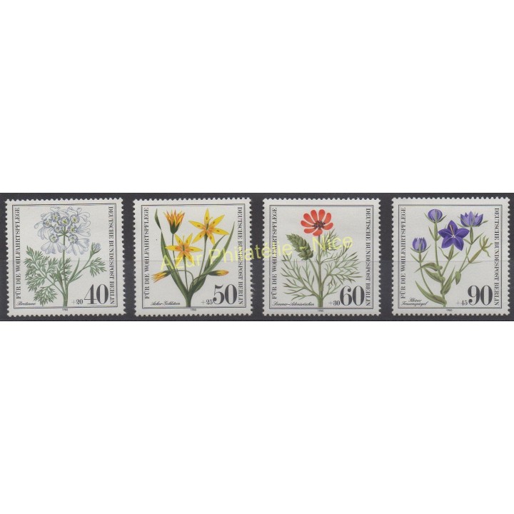 Timbres - Thème fleurs  - Allemagne occidentale (RFA - Berlin) - 1980 - No 590/593