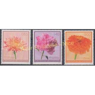 Timbres - Thème fleurs  - Liechtenstein - 2012 - No 1574/1576