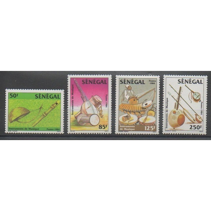 Timbres - Sénégal - 1985 - No 631/634 - Musique