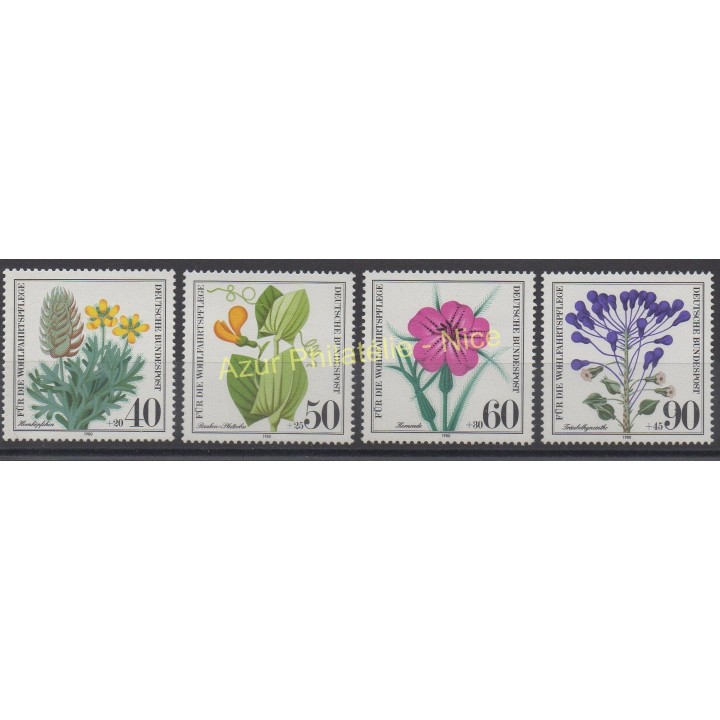 Timbres - Thème fleurs  - Allemagne occidentale (RFA) - 1980 - No 905/908