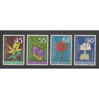 Timbres - Sénégal - 1966 - No 280/283 - Fleurs
