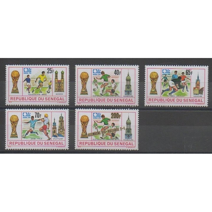 Stamps - Senegal - 1974 - Nb 401/404 - 407 - Soccer World Cup
