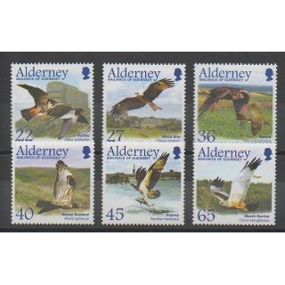 Timbres - Aurigny (Alderney) - 2002 - No 189/194 - Oiseaux