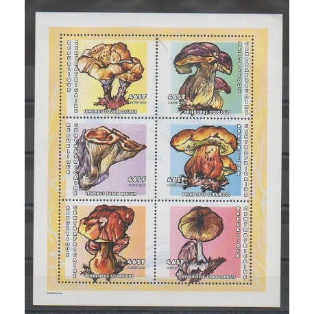 Central African Republic - 2001 - Nb 1745/1750 - Mushrooms