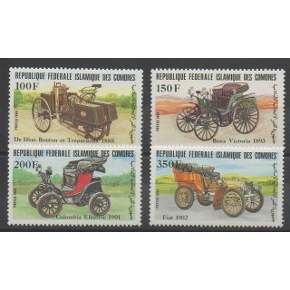 Timbres - Comores - 1984 - No 408/411 - Voitures
