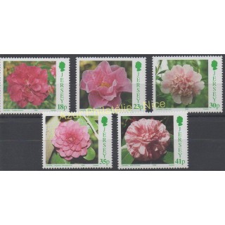 Timbres - Thème fleurs  - Jersey - 1995 - No 682/685