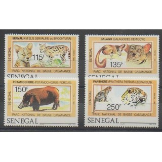Timbres - Sénégal - 1987 - No 722/725 - Animaux