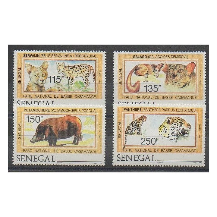 Stamps - Senegal - 1987 - Nb 722/725 - Animals