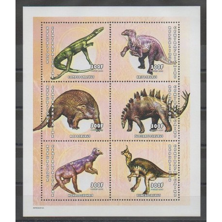 Centrafricaine (République) - 2001 - No 1727/1732 - animaux préhistoriques