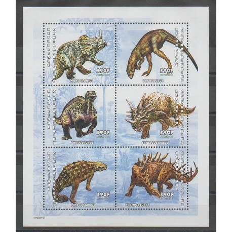 Centrafricaine (République) - 2001 - No 1763/1768 - animaux préhistoriques
