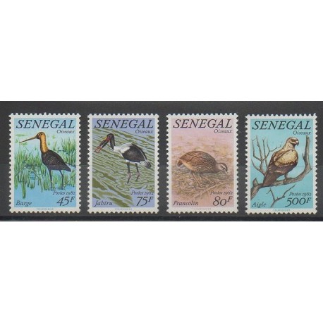 Sénégal - 1982 - No 579/582 - Oiseaux
