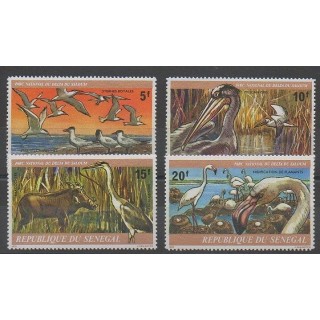 Timbres - Sénégal - 1978 - No 488/491 - Oiseaux