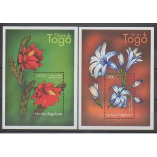 Timbres - Togo - 2000 - No BF331/BF332 - Fleurs