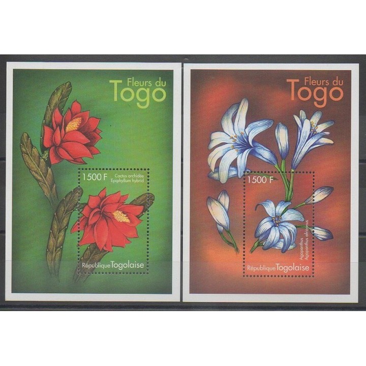 Stamps - Togo - 2000 - Nb BF331/BF332 - Flowers