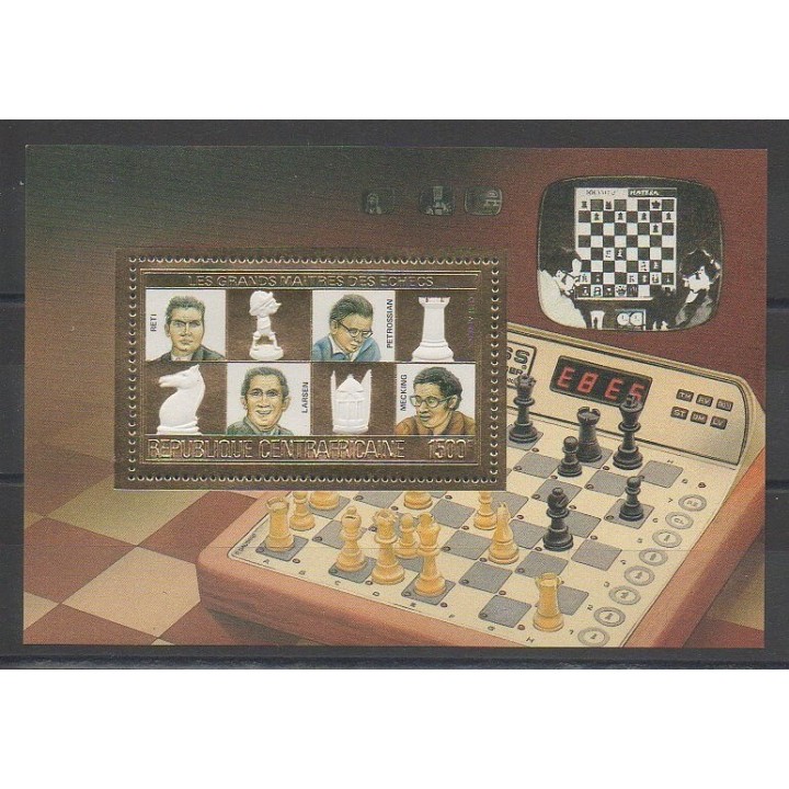 Stamps - Central African Republic - 1983 - Nb BI220 - Chess