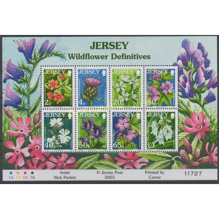Timbres - Thème fleurs  - Jersey - 2005 - No BF 63