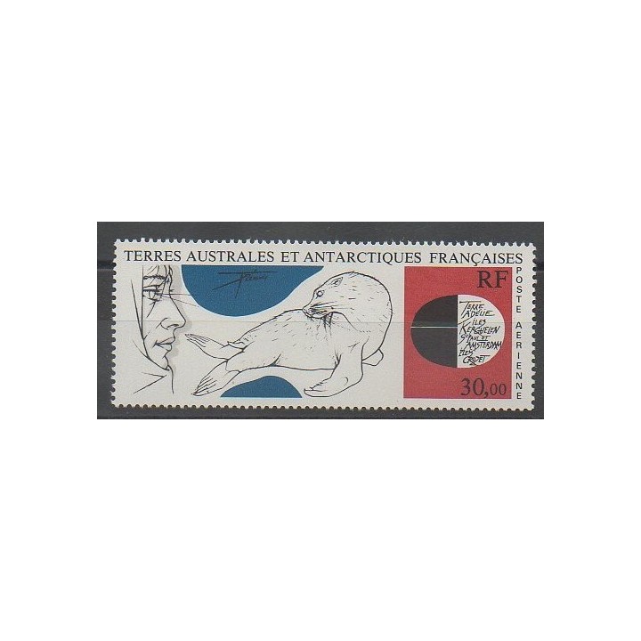 Timbres - TAAF - Poste aérienne - 1985 - No PA89 - Mammifères - Animaux marins