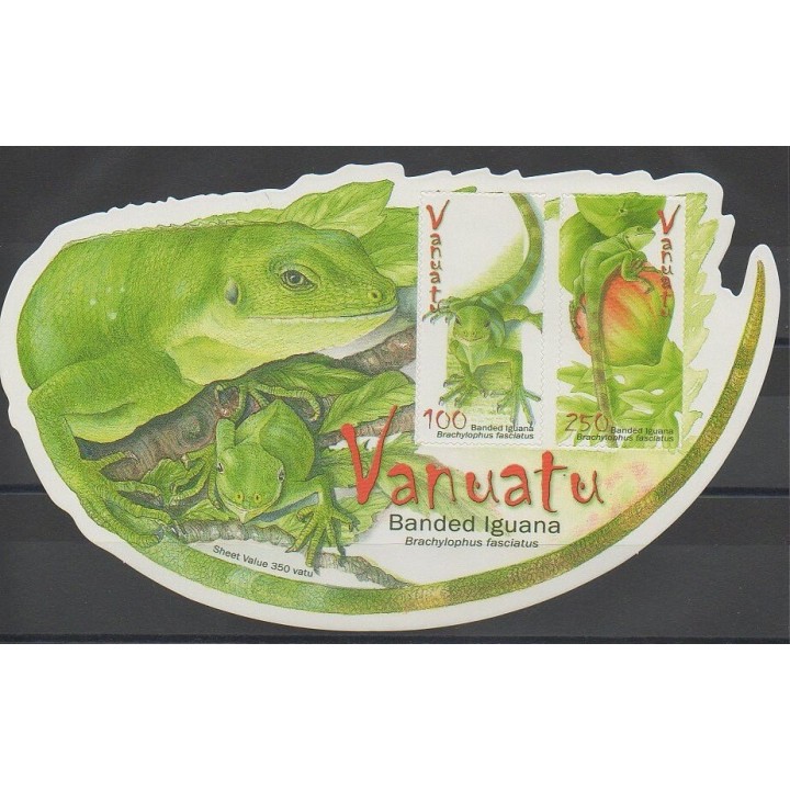 Stamps - Vanuatu - 2007 - Nb BF61 - Reptils