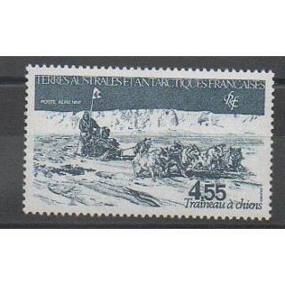 Timbres - TAAF - Poste aérienne - 1982 - No PA74 - Régions polaires - Chiens