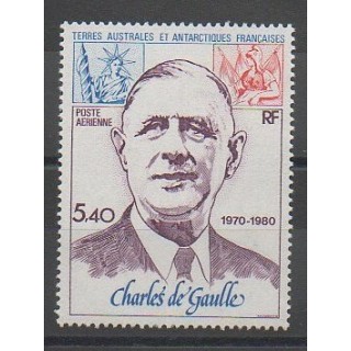 Timbres - TAAF - Poste aérienne - 1980 - No PA61 - De Gaulle