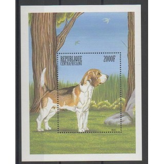 Stamps - Central African Republic - 1999 - Nb BF170 - Dogs