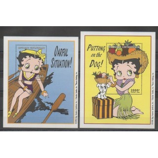 Timbres - Centrafricaine (République) - 1999 - No BF162/BF163 - Dessins Animés - BD