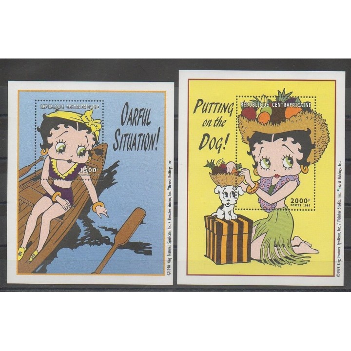 Timbres - Centrafricaine (République) - 1999 - No BF162/BF163 - Dessins Animés - BD