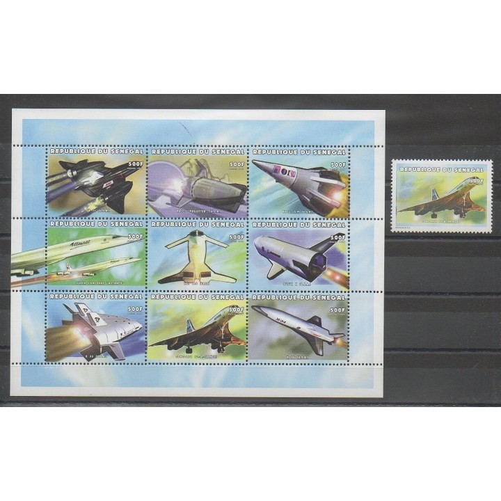Timbres - Sénégal - 1999 - No 1487/1496 - Avions
